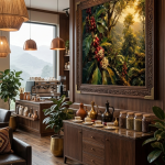 Kaffa Coffee Forest Canvas Wall Art | Ethiopian Coffee Heritage Painting
