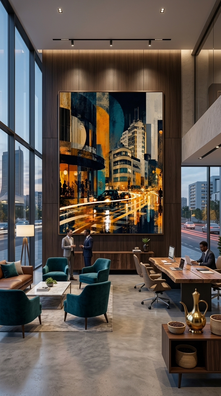 Kazanchis Addis Ababa Canvas Wall Art | Modern Ethiopian City Artwork