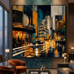 Kazanchis Addis Ababa Canvas Wall Art | Modern Ethiopian City Artwork