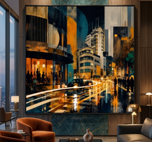 Kazanchis Addis Ababa Canvas Wall Art | Modern Ethiopian City Artwork