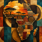 The Continent in Colors | African Map Canvas Wall Art