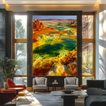 Dallol Sulfur Pools Mineral Terrace Abstract Landscape