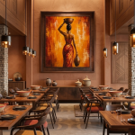 Vessel Bearer | Ethiopian-Inspired Contemporary Canvas Wall Art