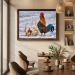 Winter Rooster & Hen