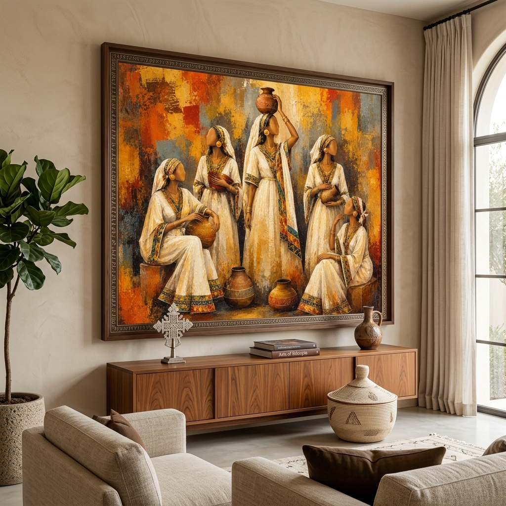 Women of Ethiopia – Habesha Elegance | Ethiopian Women Canvas Wall Art